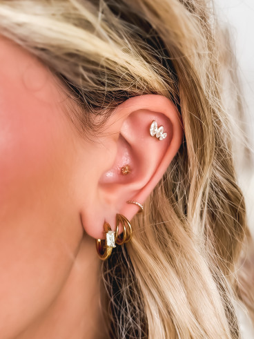 Boucles d'oreilles Walie - Doré