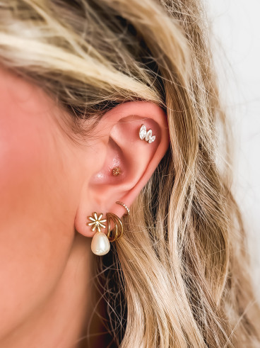 Boucles d'oreilles Pavonie - Doré