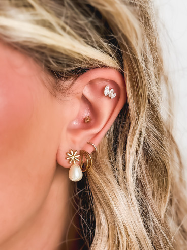 Boucles d'oreilles Pavonie - Doré