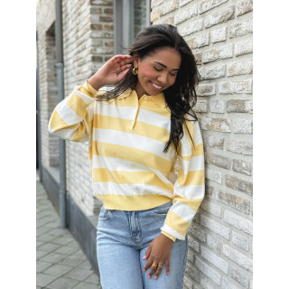 Pull ligné Neïla - Jaune/Blanc