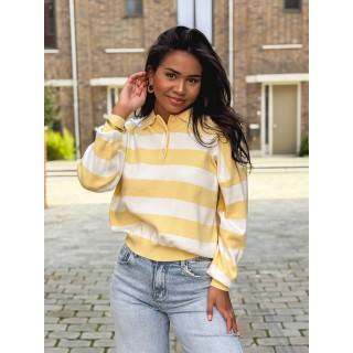 Pull ligné Neïla - Jaune/Blanc