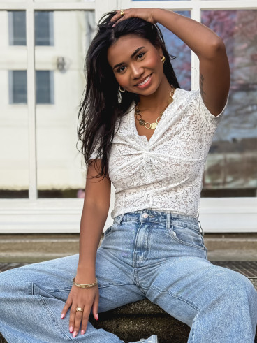 Body en dentelle Mathilda - Blanc