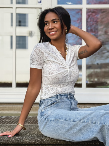 Body en dentelle Mathilda - Blanc