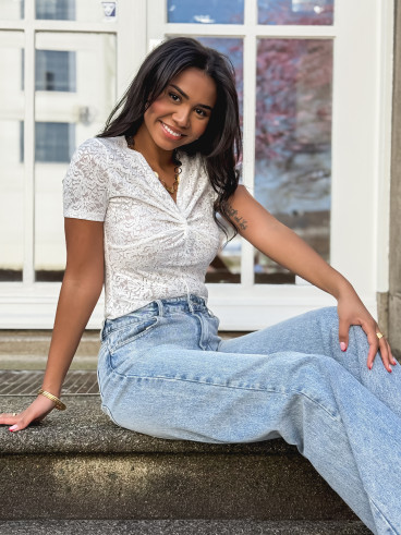 Body en dentelle Mathilda - Blanc