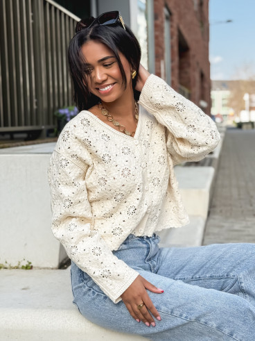 Gilet Onéllia - Ecru