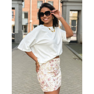 Jupe courte à sequins Magnolia - beige