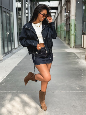 Veste en jeans Maïssa - Bleu foncé