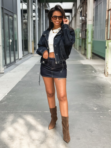 Veste en jeans Maïssa - Bleu foncé