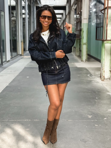 Veste en jeans Maïssa - Bleu foncé