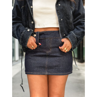 Jupe courte Naomi - Bleu foncé