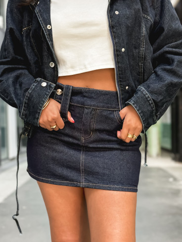 Jupe courte Naomi - Bleu foncé