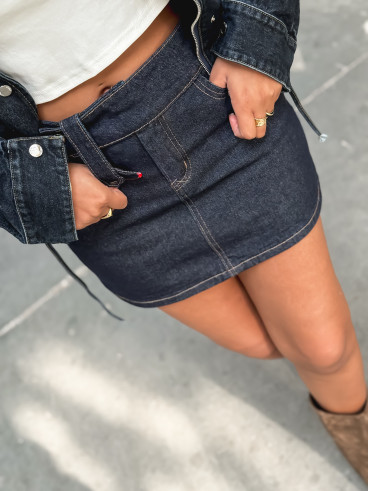 Jupe courte Naomi - Bleu foncé