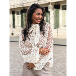 Blouse en dentelle Bessie - Ecru