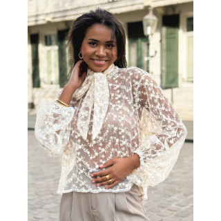 Blouse en dentelle Bessie - Ecru