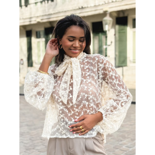 Blouse en dentelle Bessie - Ecru