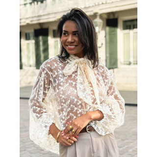 Blouse en dentelle Bessie - Ecru