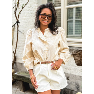 Chemisier à motifs Zyline - Beige