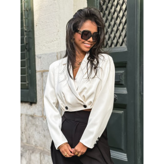 Blazer court Cheryl - Ecru