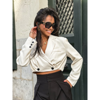 Blazer court Cheryl - Ecru