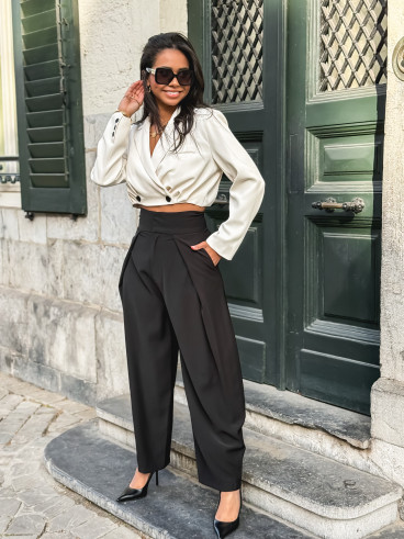 Blazer court Cheryl - Ecru