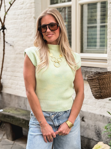 Blouse sans manches Lydie - Vert