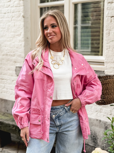 Veste en jeans Azora - Rose
