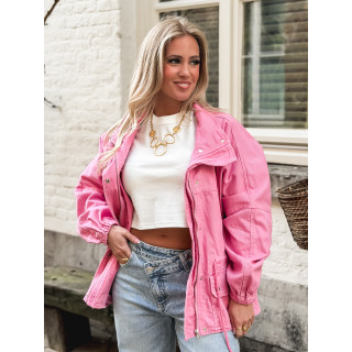 Veste en jeans Azora - Rose