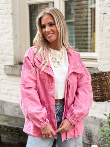 Veste en jeans Azora - Rose