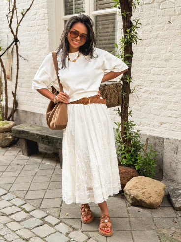 Jupe longue Dorothé - Ecru