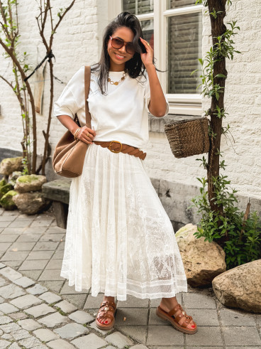 Jupe longue Dorothé - Ecru