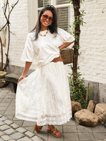 Jupe longue Dorothé - Ecru