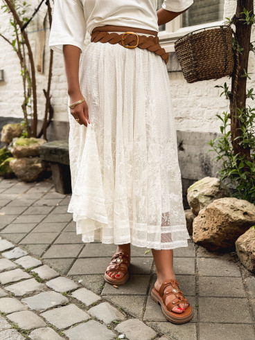 Jupe longue Dorothé - Ecru