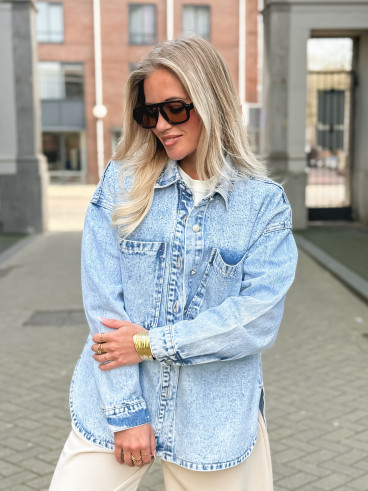 Chemise en jeans Savina - Bleu clair