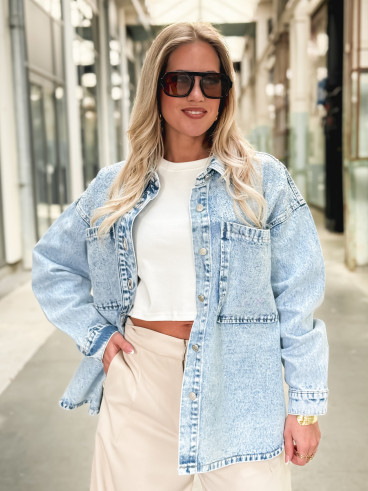 Chemise en jeans Savina - Bleu clair