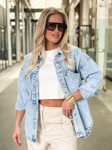 Chemise en jeans Savina - Bleu clair