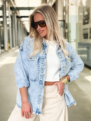 Chemise en jeans Savina - Bleu clair