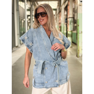 Veste en jeans Annaëlle - Bleu