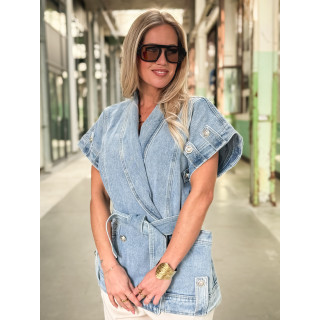 Veste en jeans Annaëlle - Bleu