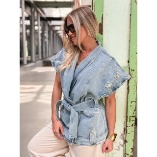 Veste en jeans Annaëlle - Bleu