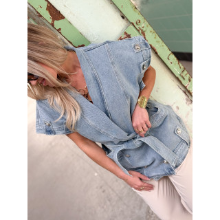 Veste en jeans Annaëlle - Bleu