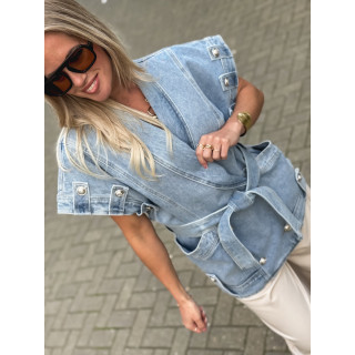 Veste en jeans Annaëlle - Bleu