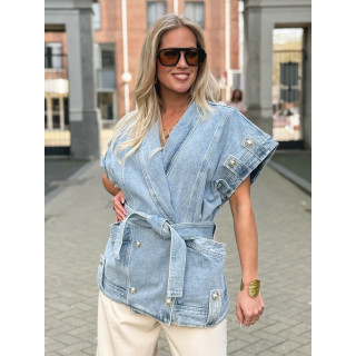 Veste en jeans Annaëlle - Bleu