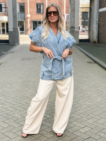 Veste en jeans Annaëlle - Bleu