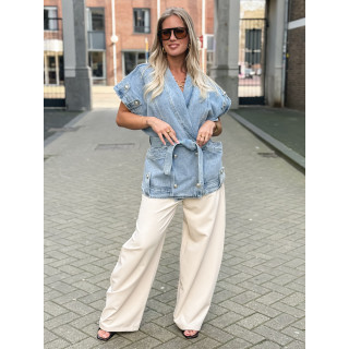 Veste en jeans Annaëlle - Bleu