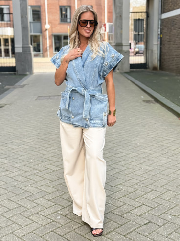 Veste en jeans Annaëlle - Bleu