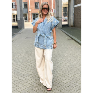 Veste en jeans Annaëlle - Bleu