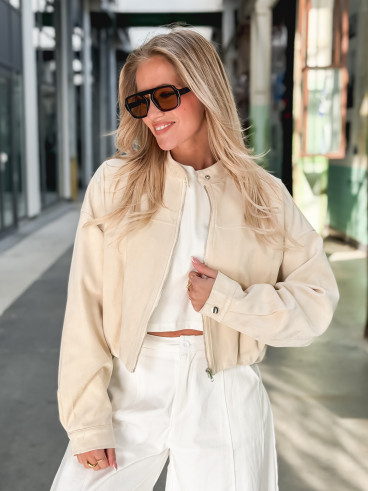 Veste en suédine Cassie - Beige
