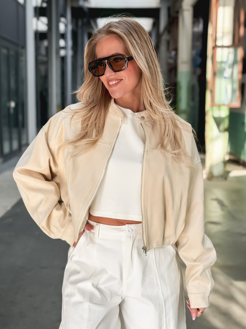 Veste en suédine Cassie - Beige