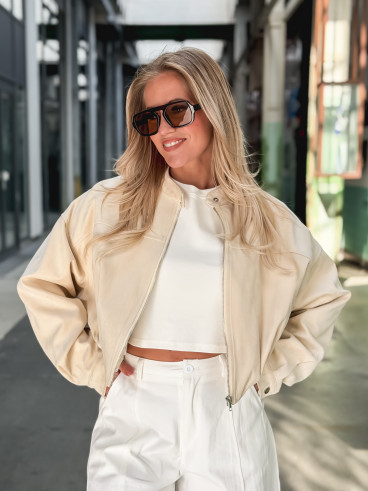 Veste en suédine Cassie - Beige