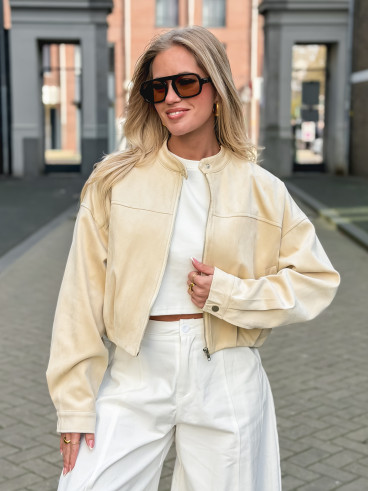 Veste en suédine Cassie - Beige